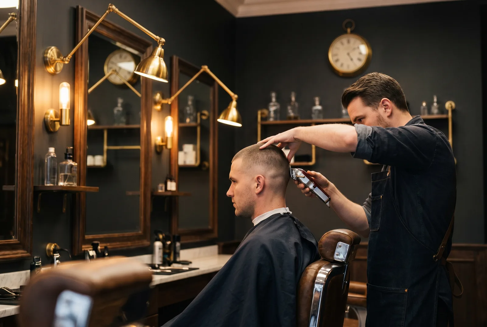 Clean buzz cut